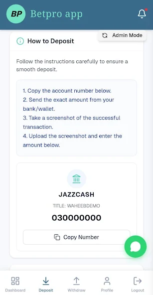 How to deposit