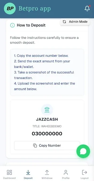 How to deposit
