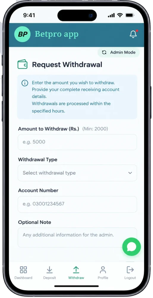 Deposit & Withdrawal Notifications